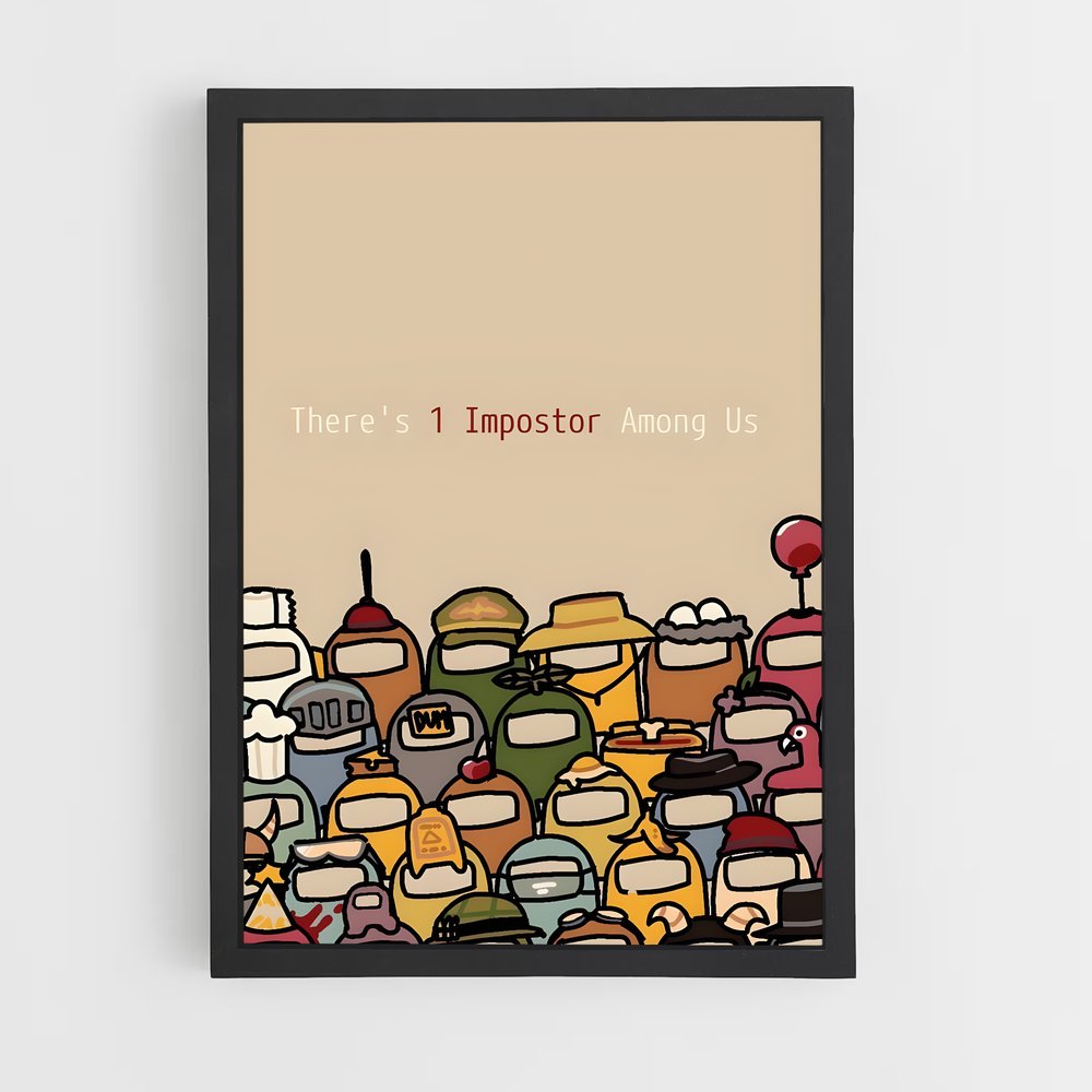 Poster La Foule Suspecte – affiche Among us (vue 2)